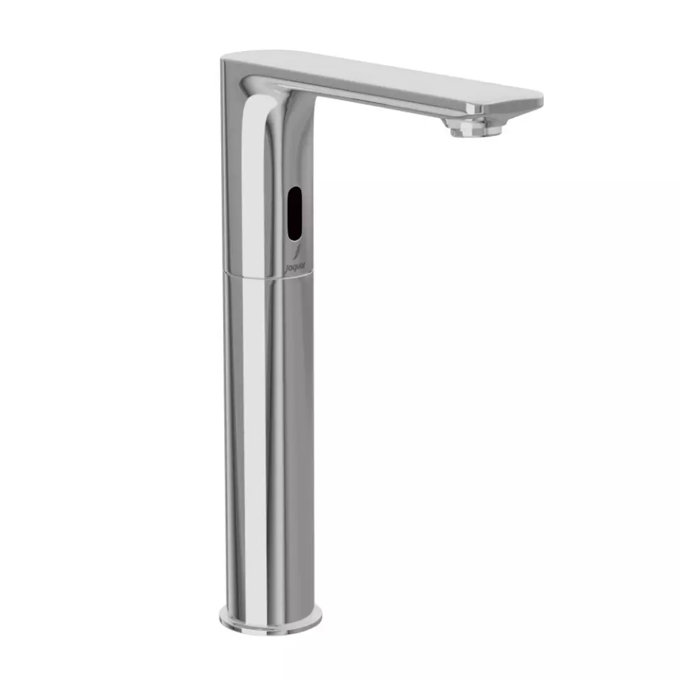Jaquar Laguna Tall Boy Sensor Faucet For Wash Basin With Pre-Mixed Water Supply Kit Silver Chrome Finish, SNR-CHR-91017PK