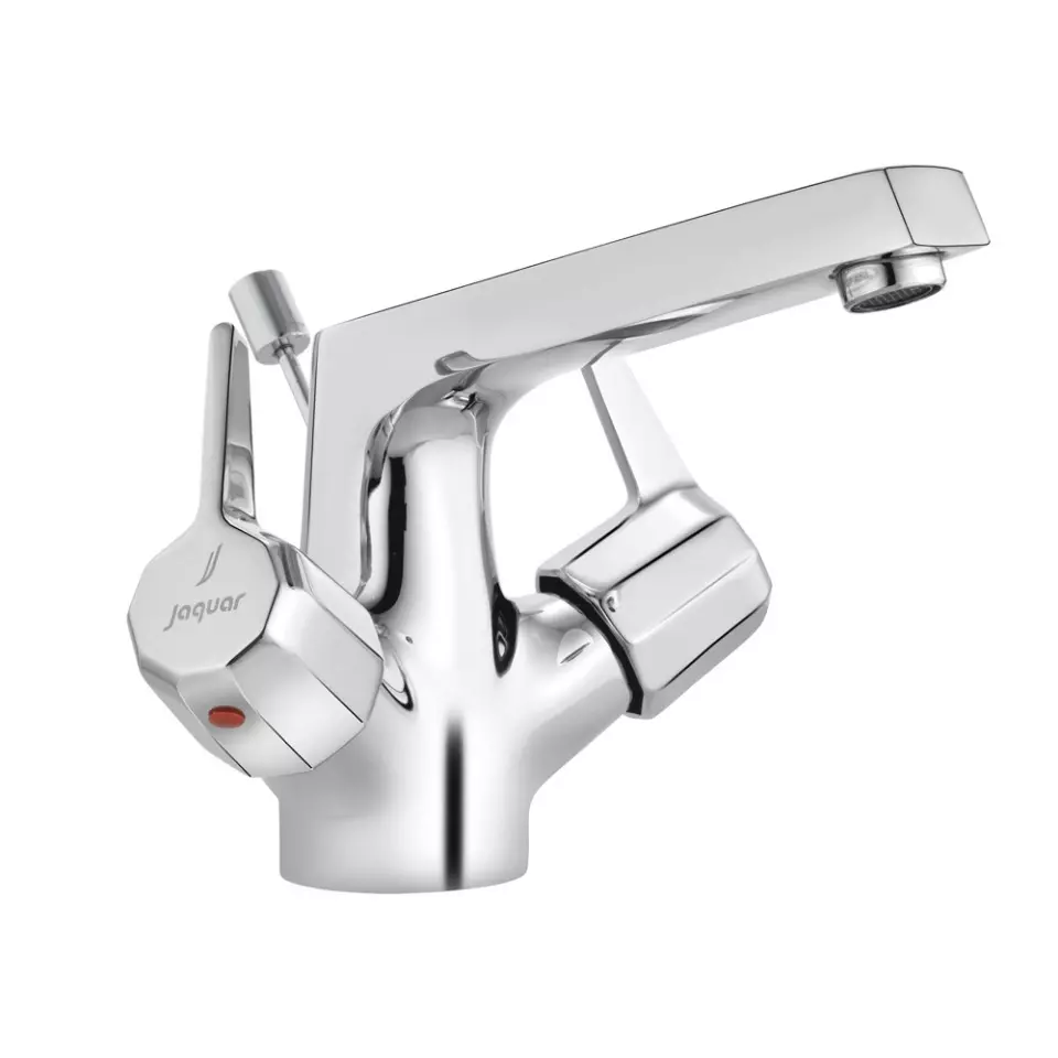 Jaquar Central Hole Basin Mixer with Popup Waste System Continental Prime Series Brass Chrome Finish, COP-CHR-169BPM