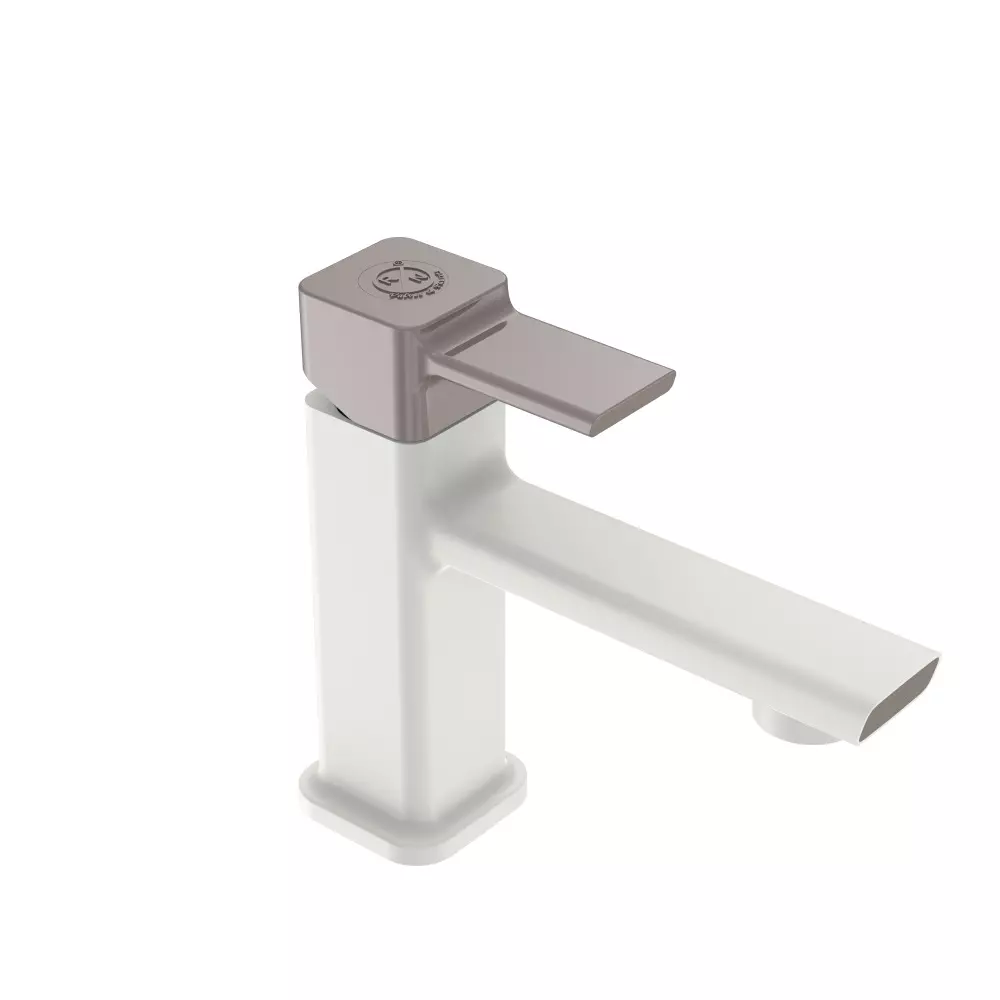 RN Glamour Pro Collection Single Lever Basin Mixer Tap PTMT 1/2 Inch (15 mm) Size Brown Pearl White for Kitchen & Bathroom Use