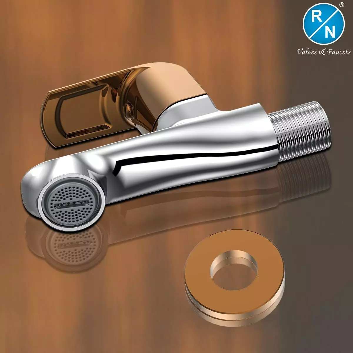 rn-solitaire-pro-rose-gold-chrome-dual-long-nose-bib-tap-with-flange-rose-gold-chrome-12-inch-15-mm-size-rnsop25g02