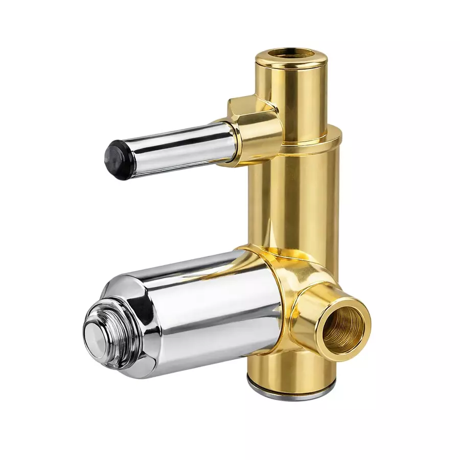 IVAS Elanza Single Lever Concealed Diverter Wall Mounted Chrome Finish Silver & Golden 40 mm Hole Size for Bathroom & Toilets Use, IM12009057