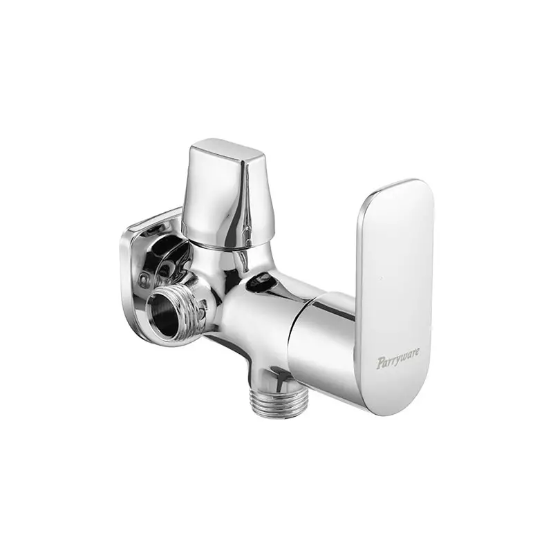 Parryware Cardinal Two Way Angle Valve Stainless Steel Wall Mount Chrome Finish, G5443A1