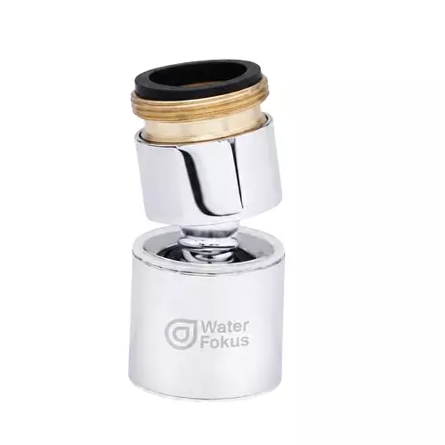 EARTH FOKUS Dual Mode Faucet Aerator Universal Thread Polished 6.8 L/min Flow Rate Food-Grade Polymer for Taps & Showers Use, WF-ED-300-068-P2 (Pack of 2 Pcs)