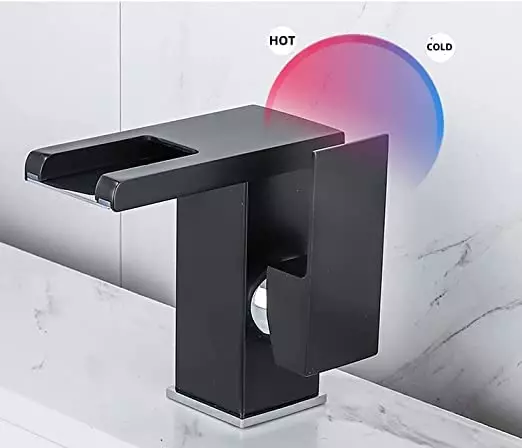 Aquieen Luxury Black Brass & Copper Basin Mixer Tap, AQN 574