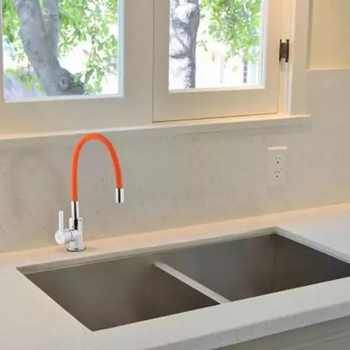 Hindware Basin Mixer Tap Brass Chrome Finish Orange, F920005