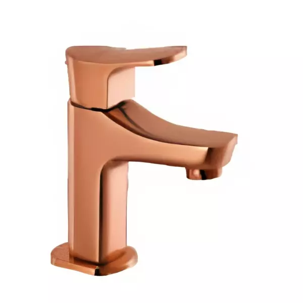CERA Perla Single Lever Table Mount Pillar Cock with Aerator Rose Gold, F1012101RG
