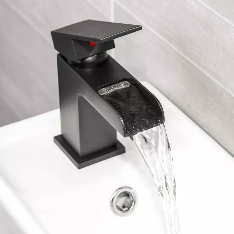 Aquieen Luxury Basin Tap Brass & Copper Chrome Finish Black, AQN 937