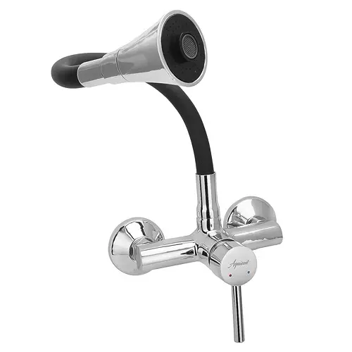 Aquieen Sink Mixer Tap Brass Chrome Finish Black, AQN 715