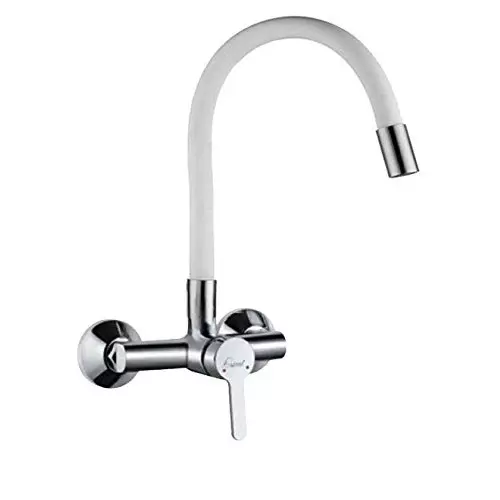 Aquieen Sink Mixer Tap Brass Chrome Finish White, AQN 740
