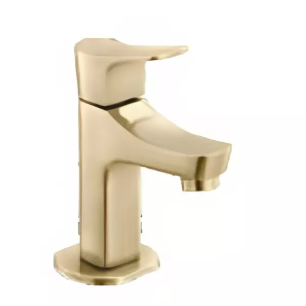CERA Perla Single Lever Table Mount Pillar Cock with Aerator Antique Brass, F1012101BA