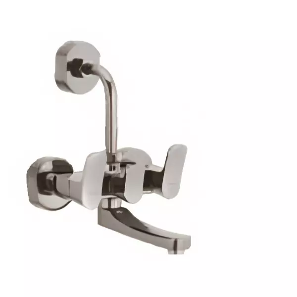CERA Perla Three Lever Wall Mount Wall Mixer Graphite Grey for Overhead Shower, F1012401GG