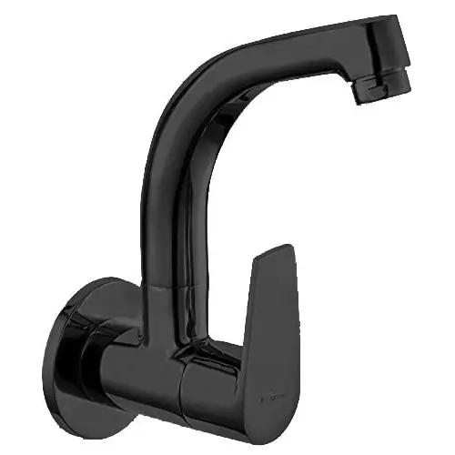 Aquieen Sink Tap Wall Mounted Brass Construction with Wall Flange