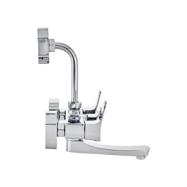 CERA Perla Quarter Turn Three Lever Wall Mount Wall Mixer with 210 mm Long Bend Pipe, F1012401