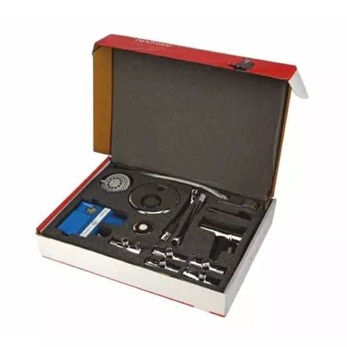 Hindware Splendid Duo Brass Combo Set with Single Lever Basin Mixer, F430005CP