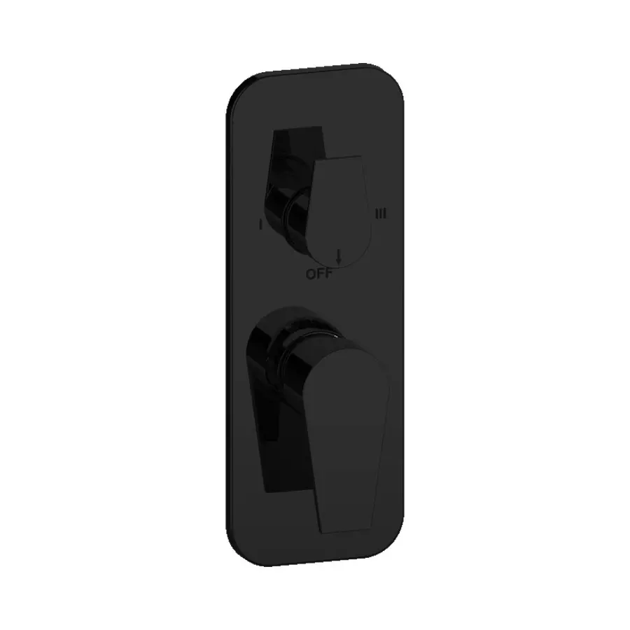 Hindware Exposed Kit 3 Outlet Diverter for Element Series Black Chrome Finish Stainless Steel, F360068GRT