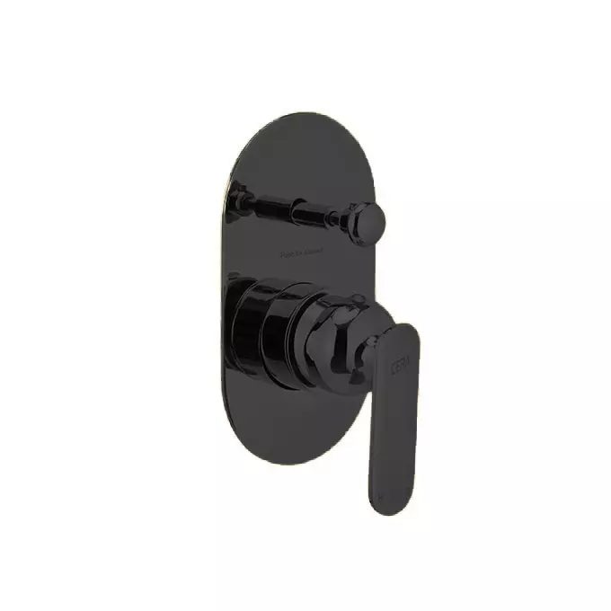 CERA BROOKLYN Concealed Diverter Quarter Turn Wall Mount PVD Finish Black Matte, F1018722BM