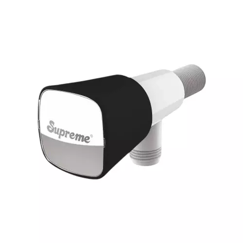 SUPREME Crown Series Right Angle Stop Tap Quarter Turn Plastic, O Black