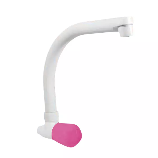 SUPREME Elegant Series Wall Sink Tap Quarter Turn Plastic, Pink