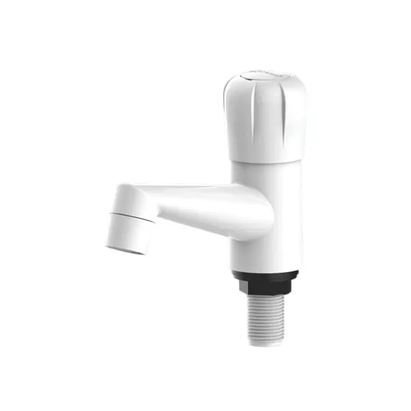 SUPREME Economy Series Murphy Pillar Tap Quarter Turn Plastic, White