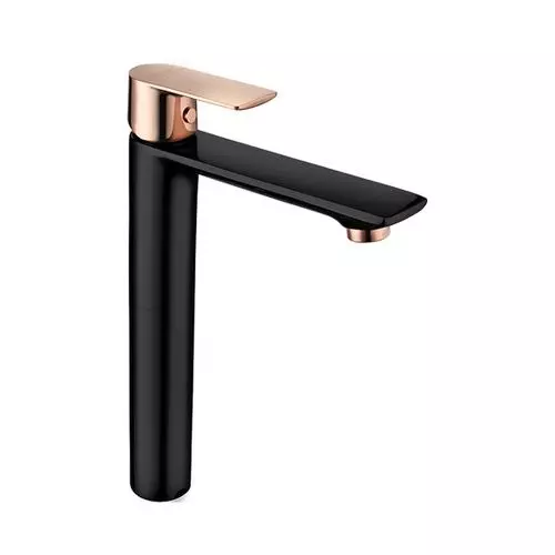 Somany Single Lever Basin Mixer High French Collection Elysees Series Mixed Black Deck Mount, 272111380281
