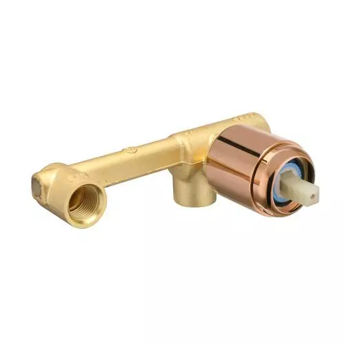 Somany Singl Lever Basin Mixer Concealed Diverter Body French Collection Rose Gold Finish Wall Mount, 272110050211