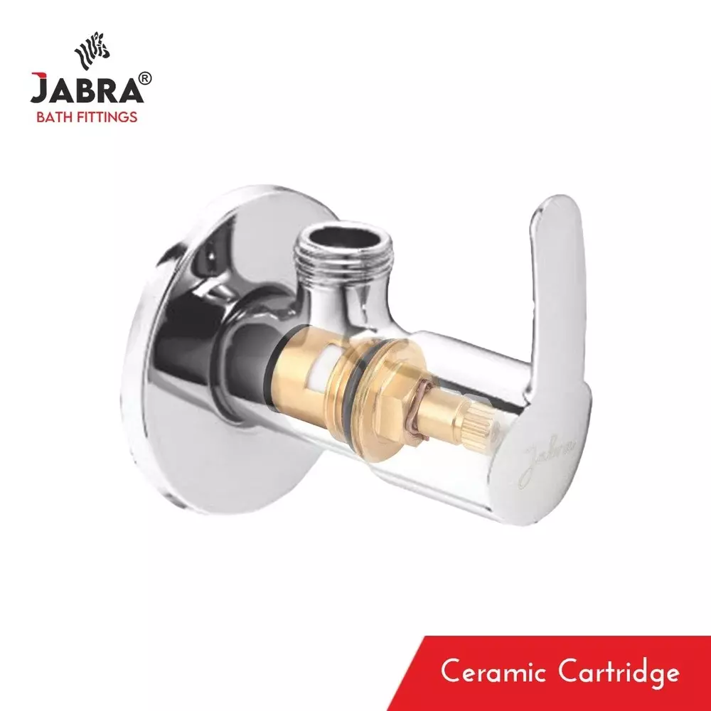 Jabra Angle Cock (M) Aqua Series Brass Chrome Finish Wall Mount Silver