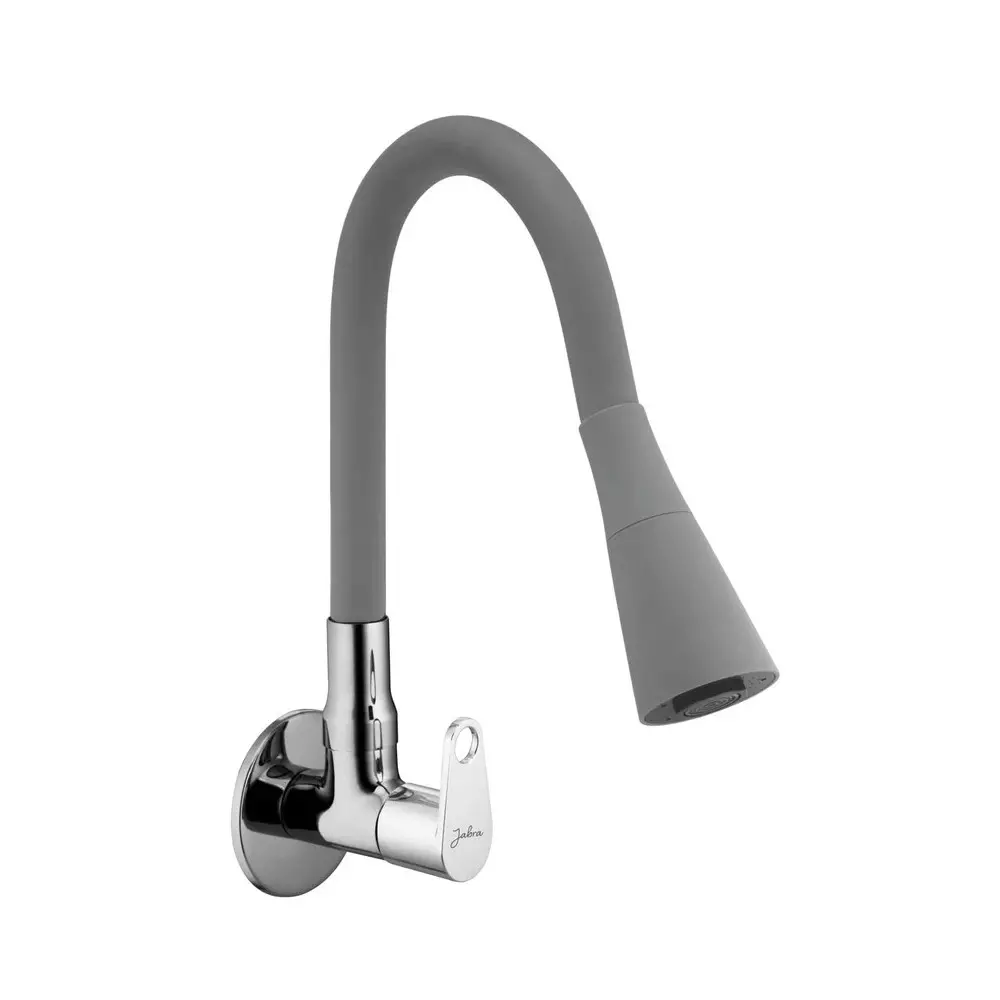Jabra Dual Flow Sink Cock Sky Series Brass Chrome Finish Wall Mount Grey