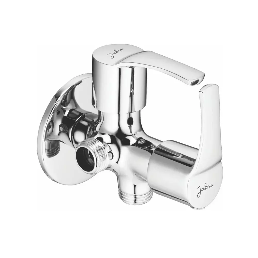 Jabra 2 in 1 Angle Cock Brizo Series Brass Chrome Finish Wall Mount Silver