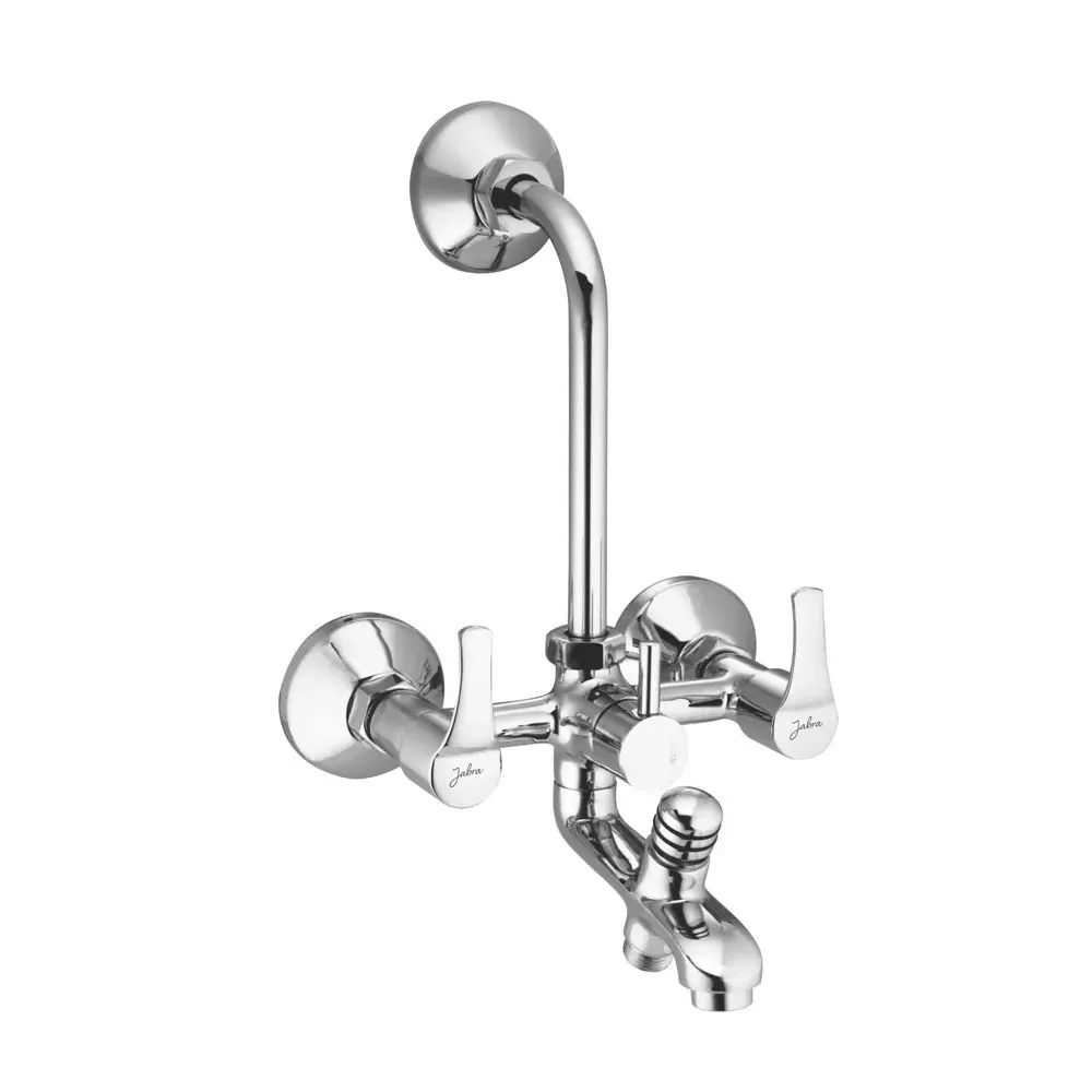 Jabra 3 in 1 Wall Mixer With L-Bend Brizo Series Brass Chrome Finish Wall Mount Silver