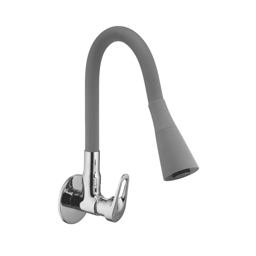 Jabra Dual Flow Sink Cock Dezo Series Brass Chrome Finish Wall Mount Grey