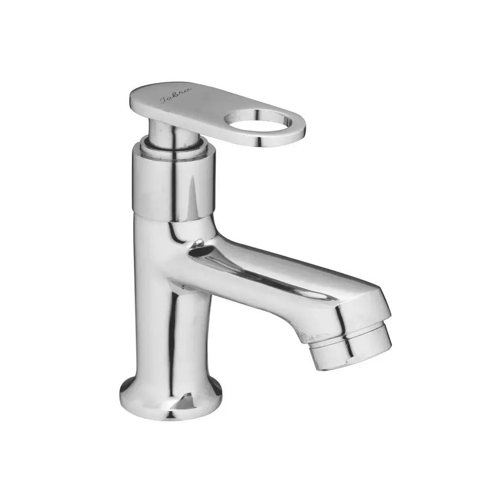Jabra Pillar Cock Prime Series Brass Chrome Finish Deck Mount Silver