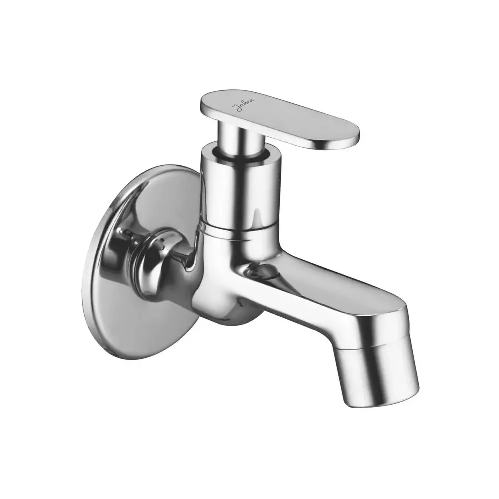 Jabra Bib Cock Leaf Series Brass Chrome Finish Wall Mount Silver