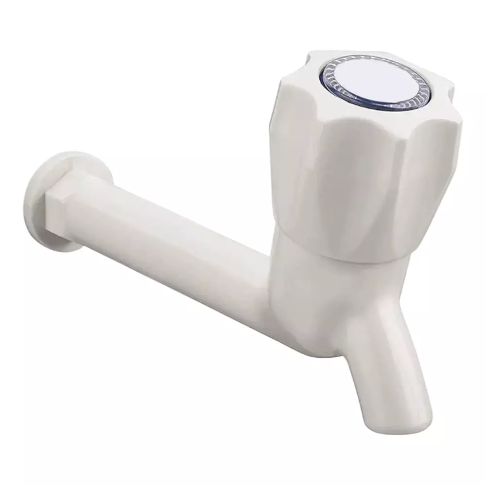 FITVIT Long Body Bib Cock 12.7 mm (1/2 Inch) Polypropylene (Pack of 10)