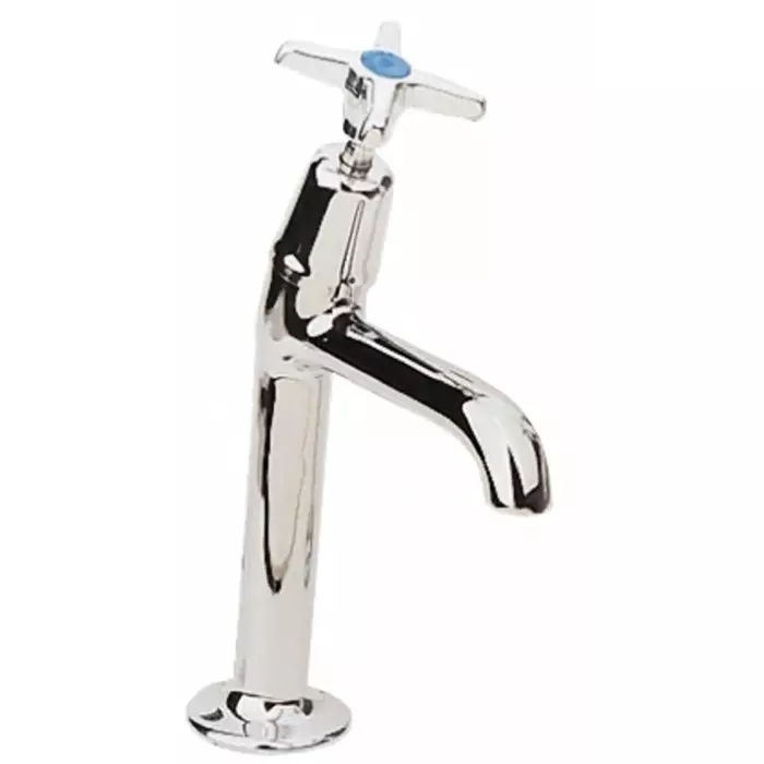Pegler Yorkshire Chrome Plated Brass Twist Handle High Neck Cold Sink Tap 1/2in, 303017