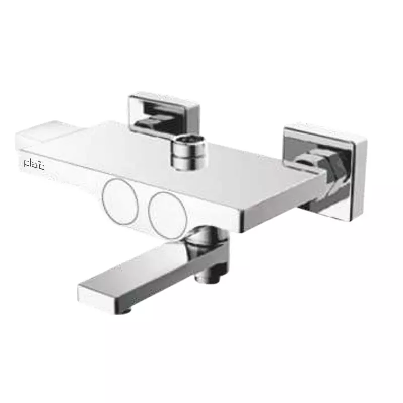 PLATO AMBRELL PREMIUM 3-in-1 Wall Mixer with Push Button Silver, AM 115