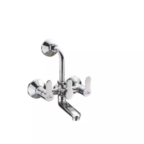 CASLLA Wall Mixer with Provision for Overhead Shower Clarx Series Brass Chrome Finish Silver, CLX-CHR-722314