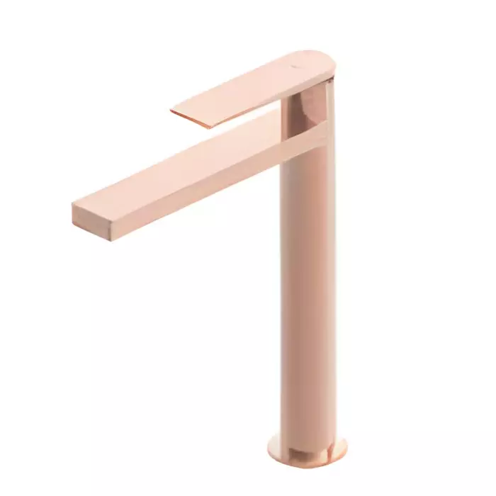 IVAS Single Lever Basin Mixer Extended Body Azure Rose Gold Deck Mount for Bathrooms, IM12009788