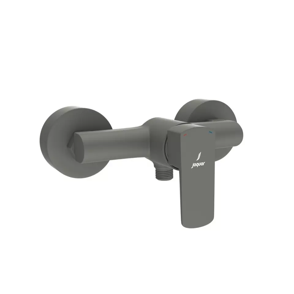 Jaquar Exposed Shower Mixer Kubix Prime Series Brass Graphite Finish Wall Mount, KUP-GRF-35149PM