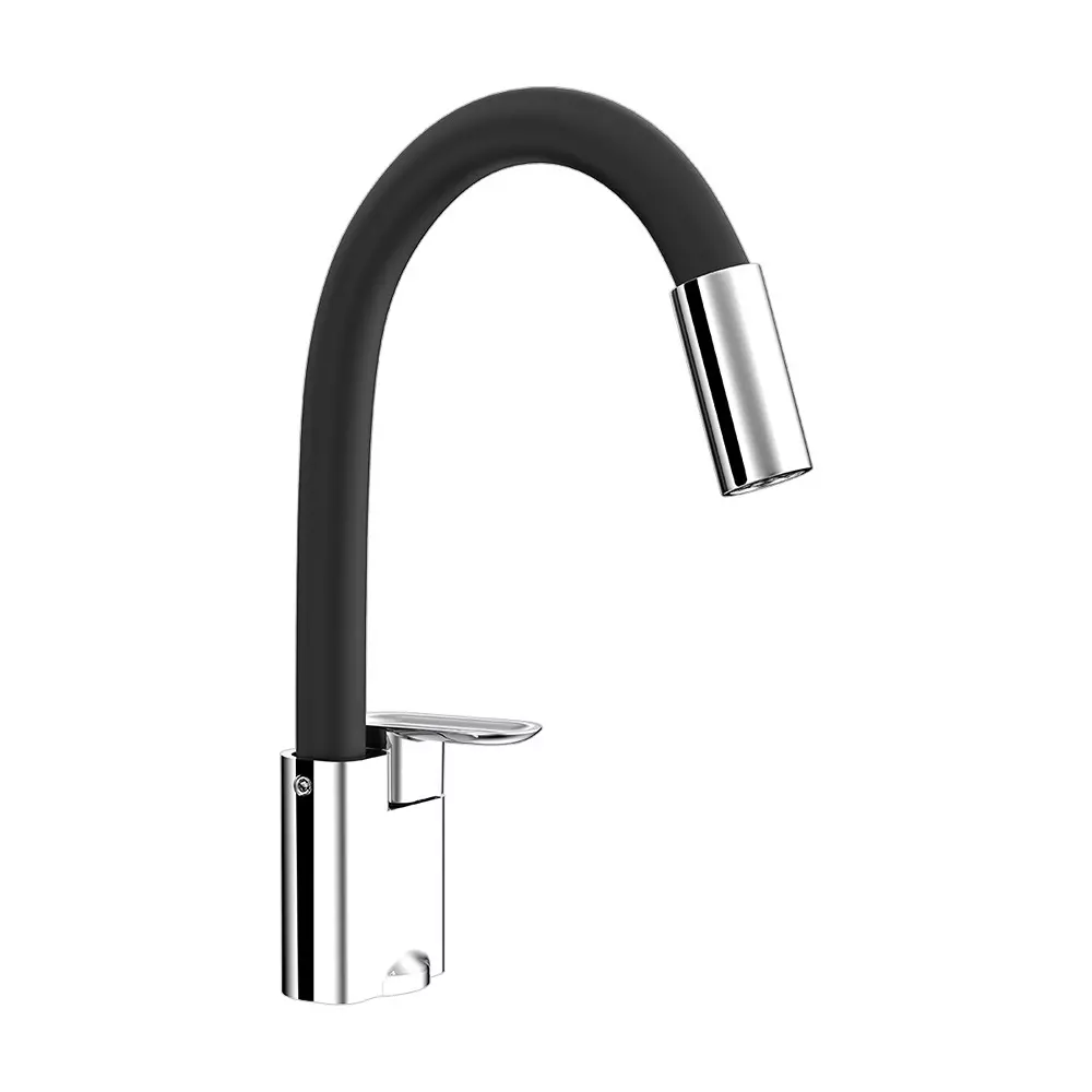 RN Flexible Spout Swivel Swan Neck Tap With Flange Table Mounted Chrome Plated 1/2 Inch (15 mm) Size for Bathroom & Toilets Use, RNAMA24G30