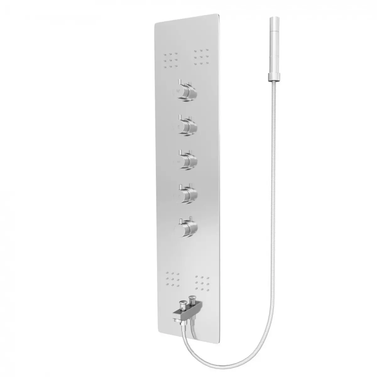 RN Multi Functional Diverter Shower Panel Kit 4 Body Jets 22x96 cm Size Plastc & Stainless Steel for Overhead Shower Use, RNMDV03300