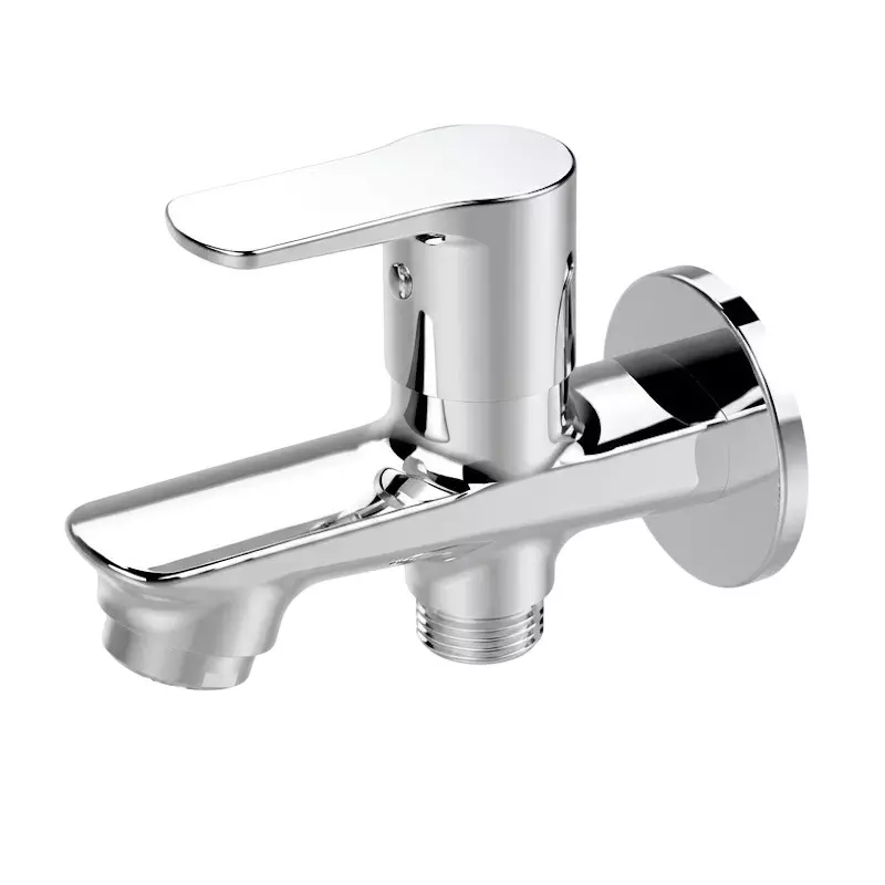 IVAS Elanza Bib Tap Single Handle 2 Way Wall Mounted Chrome Finish Silver for Bathroom & Toilets Use, IM12008823