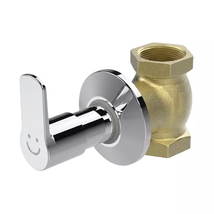 IVAS Elanza Concealed Flush Tap with Expose Part Wall Mounted Chrome Finish Silver & Golden 25 mm Hole Size for Bathroom & Toilets Use, IM12008836