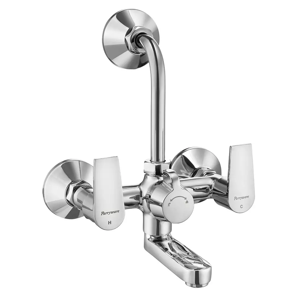 Parryware Praseo Wall Mixer 2 in 1 Stainless Steel Wall Mount Chrome Finish, G5816A1