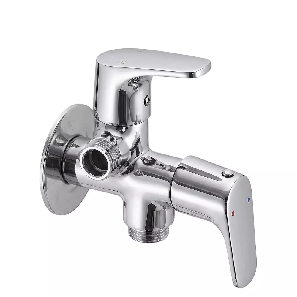 PLUMBER Ecoline Series Estel Range Bib Tap Two Way, Chrome Finish and Wall Mounted, ETL-0209