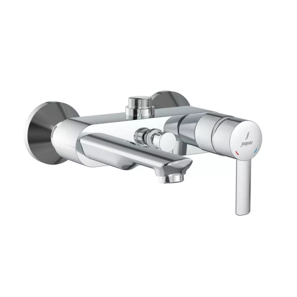 Jaquar Fusion Prime Single Lever Wall Mixer Tap with Provision & Connecting Leg Silver Stainless Steel for Connection to Exposed Shower Pipe Use, FUP-CHR-29115PM