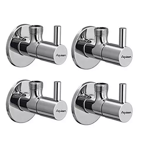 Aquieen Mini Flora Series Brass Material Silver Color Angle Stop Valve