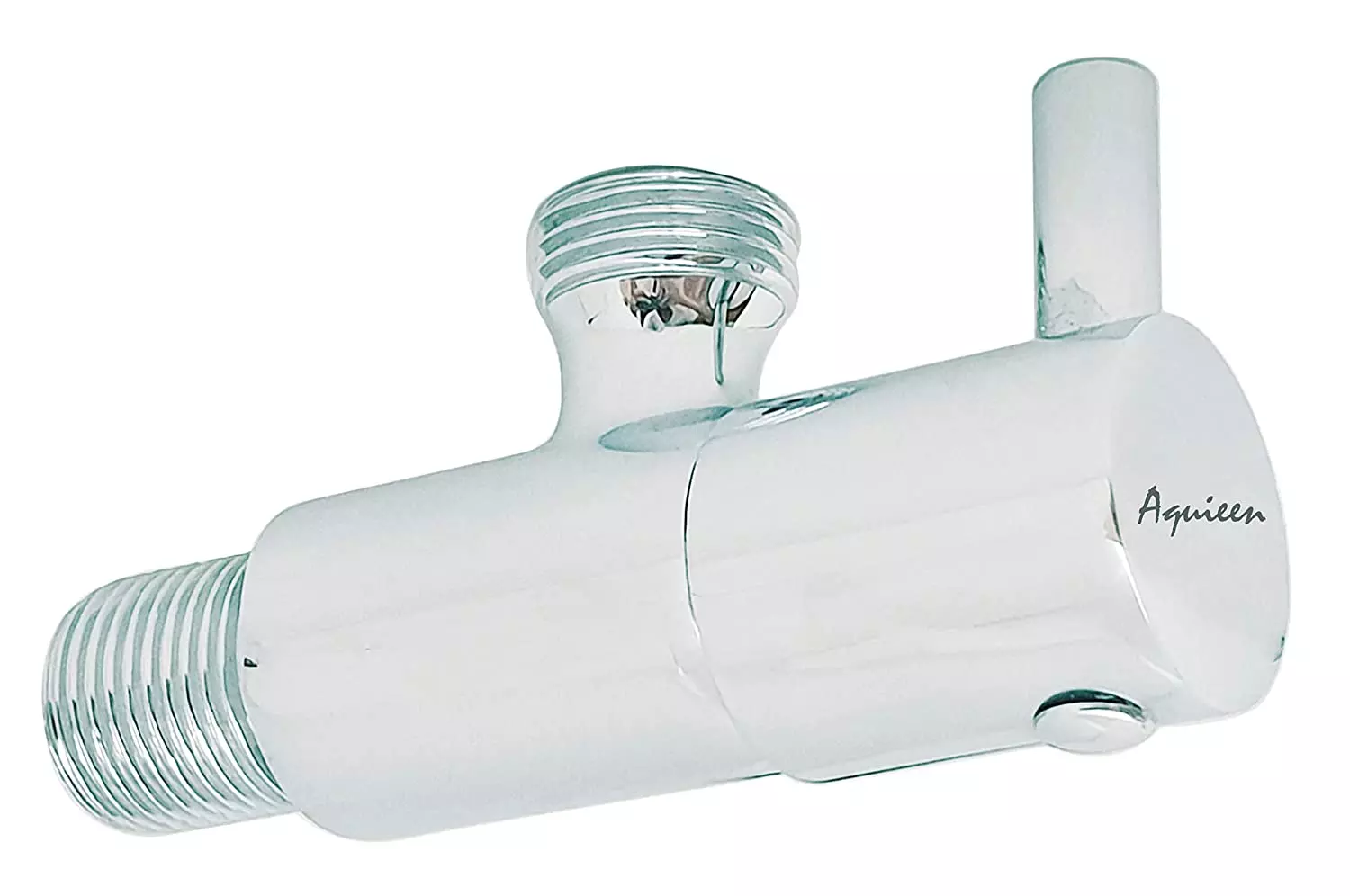 Aquieen Fluid Brass Silver Angle Stop Valve Pack of 6 Piece