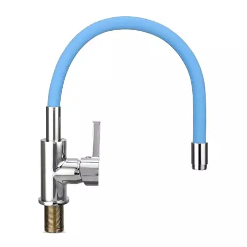 Hindware Basin Mixer Tap Brass Chrome Finish Blue, F920003