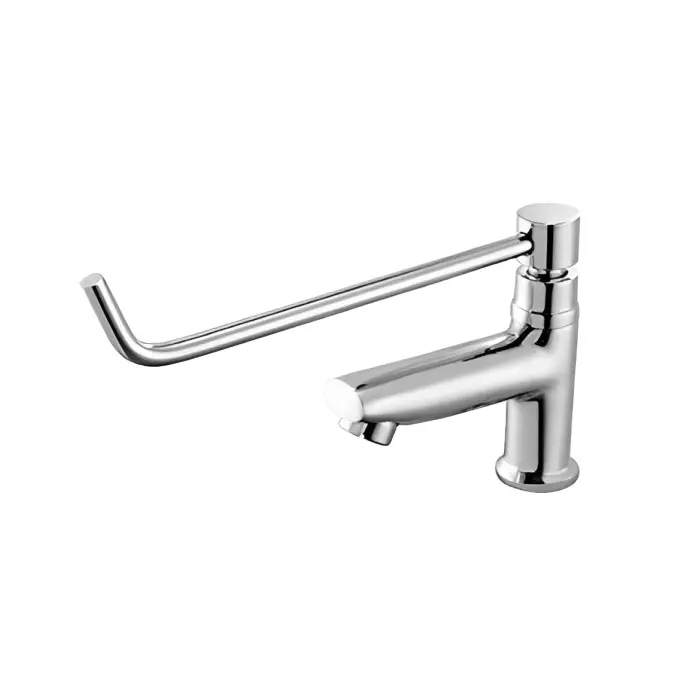 Parryware Ease Brass Deck Mount Pillar Cock Silver Chrome Finish, T4402A1