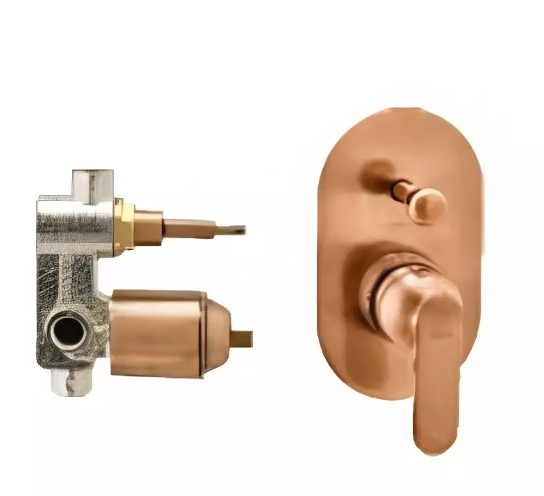 CERA Brooklyn High Flow Concealed Diverter Antique Copper, F1018721AC + F4030101AC (Set of 2 Pcs)